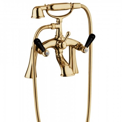 Смеситель для ванны Bongio Mille Nuits, цвет: золото/черный фарфор