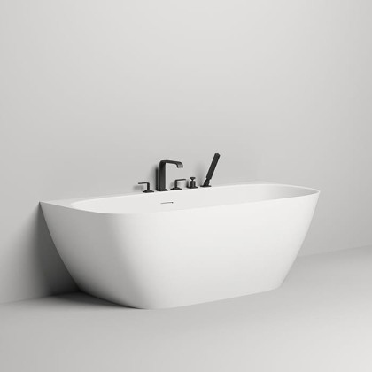 Salini Sofia Wall 180 Ванна пристенная 180х85х61cм., донный клапан "Up&Down", сифон, слив-перелив, опорная рама, материал: S-stone , цвет: белый матовый