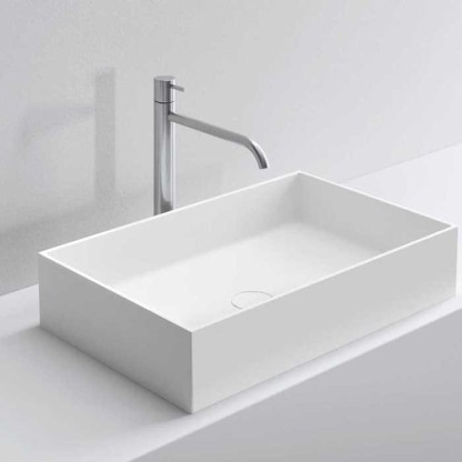 NOORTH milldue edition Раковина 63х38х14.2 см, без отв., накладная, цвет: белый