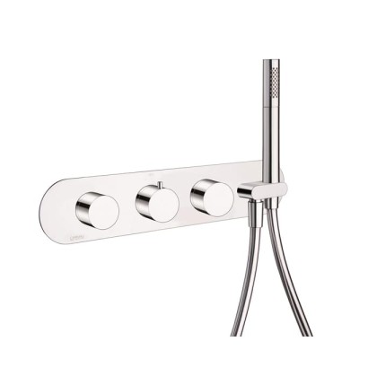 Carimali ilTondo  Смеситель для душа встроенный, термостатический, на 4 выхода, с ручным ду, внешняя часть, цвет: хром