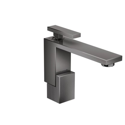 Axor Edge Смеситель для раковины, на 1 отв., с донным клапаном push/open, излив 160мм, алмазная огранка, цвет: черный