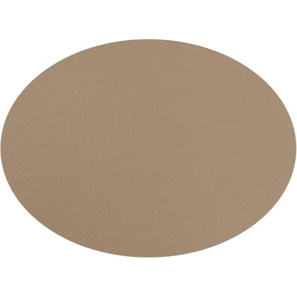ADJ Плейсмат 47.5x35см., овальный, натуральная кожа, цвет: капучино/шоколад