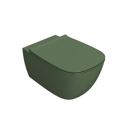 Globo Genesis Унитаз подвесной, 55х36см., безободковый, с креплением, цвет: felce