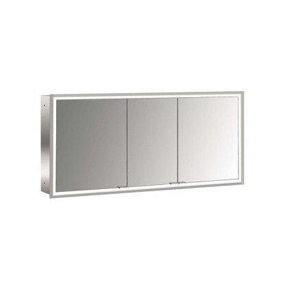 Emco Prime Зеркальный шкаф 140см., с подсветкой LED Facelift встраив. модель, 3-дверки, IP 20 зеркальная задняя стенка