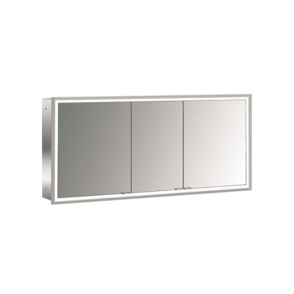 Emco Prime Зеркальный шкаф 140см., с подсветкой LED Facelift встраив. модель, 3-дверки, IP 20 зеркальная задняя стенка