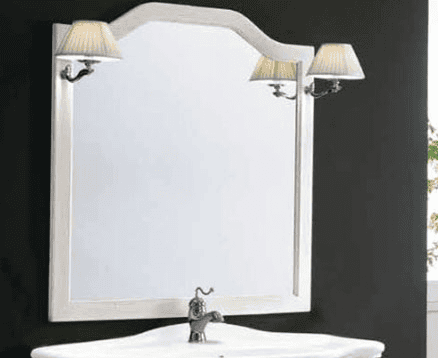 EBAN Sagomata Зеркало в раме 96х104см, цвет: bianco decape