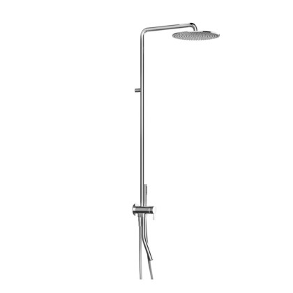 Fantini Nostromo Душевая стойка, со  смесителем для душа, встраиваемый, на 2 выхода, (наружняя часть), с верхним душем 30см, цвет: хром