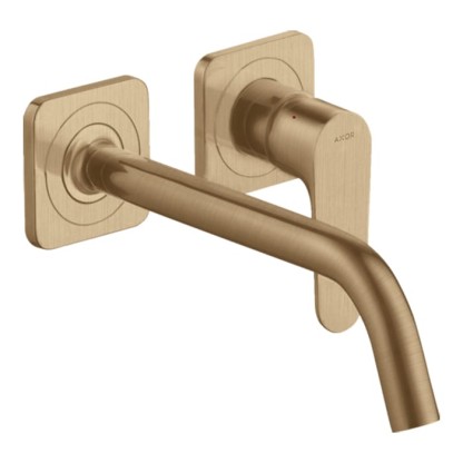 Axor Citterio M Смеситель для раковины, встраиваемый, излив: 22.7см., цвет: шлифованная бронза