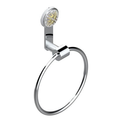 THG Hirondelles Gold Stamped Полотенцедержатель-кольцо 18см., цвет: хром
