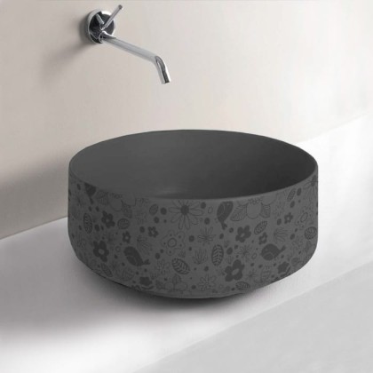 Artceram Cognac Раковина ?42 см, без отв., без перелива, на столешницу, цвет: Grigio oliva, декор: lol