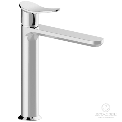 HUBER Harlock Смеситель однорычажный для раковины на 1 отверстие,высокий h175 мм,без донного клапана, цвет: хром,