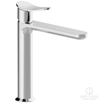 HUBER Harlock Смеситель однорычажный для раковины на 1 отверстие,высокий h175 мм,без донного клапана, цвет: хром,