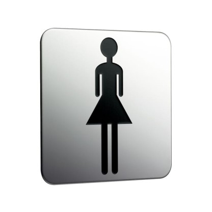 Emco System2 Дверная табличка "женская", подвесной, цвет: хром