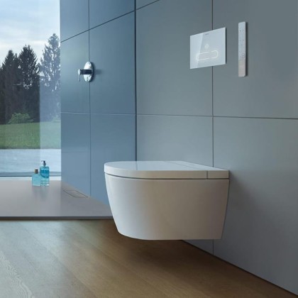 Duravit ME by Starck Унитаз подвесной Rimless 37.5х57.4см, с сиденье SensoWash® Starck f Plus, цвет: белый