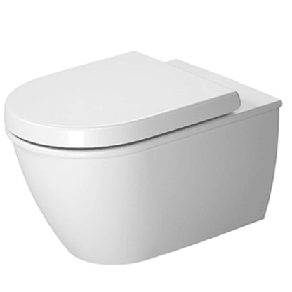 Duravit Darling New Унитаз подвесной Duravit Rimless® без смывного края, с вертикальным смывом, вкл. крепление Durafix, 37x54см, Цвет: Белый