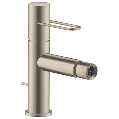 Axor Uno Смеситель для биде на 1 отв., однорычажный, с донным клапаном, цвет: шлифованный никель