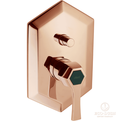 CISAL Cherie Однорычажный смеситель для ванны/душа, цвет: золото розовое/черный матовый