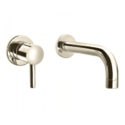 Bongio T Mix Смеситель для раковины, 2 отв., цвет: Nichel Spazzolato