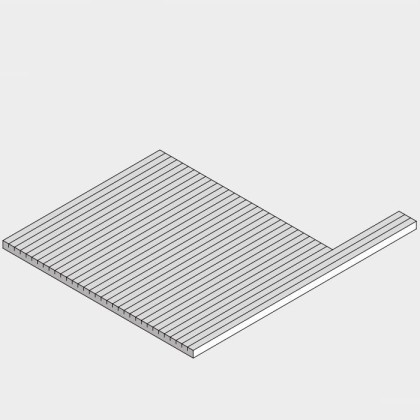 Effegibi Набор напольных дорожек BodyLove S, правый угол/ниша/полуостров, цвет: термообработанная древесина