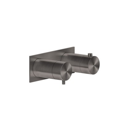 Gessi 316 Термостатический смеситель, с подключением на 3/4”, фильтр, на 3 источника, внешняя часть, цвет: brushed black metal pvd