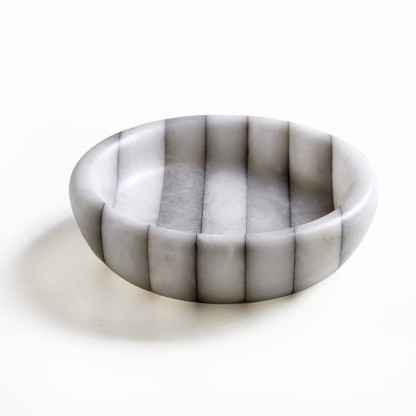 3SC RIGATO Мыльница настольная, цвет: натуральный ALABASTRO/хром