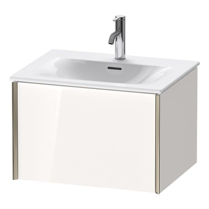Duravit XViu Тумба подвесная 61x48x39.7см, с раковиной, 1 ящик, цвет: белый глянцевый/champagne matt