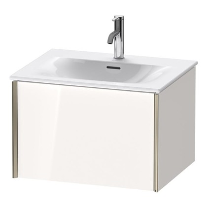 Duravit XViu Тумба подвесная 61x48x39.7см, с раковиной, 1 ящик, цвет: белый глянцевый/champagne matt