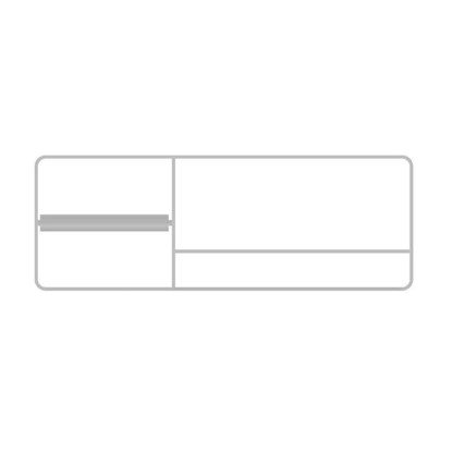 Bertocci Fly Релинг металлический 41см для аксессуаров из композита, с полотенцедержателем и бумагодержателем, SX, цвет: белый матовый