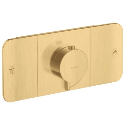 Axor One Смеситель для душа, встраиваемый, термостат, на 2 источника и 1 доп.потребитель, внешняя часть, цвет: шлифованное золото
