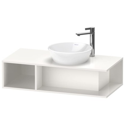 Duravit D-Neo Тумбочка подвесная компакт 100x48х26см., раковина, 1 открытое отделение на левой стороне, цвет: белый высокоглянцевый
