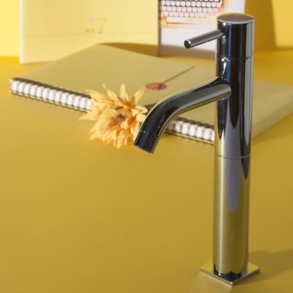 Смеситель для раковины с высоким изливом Bongio T-Square, цвет: хром