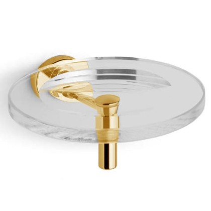 Bertocci Cinquecento Мыльница подвесная, цвет: прозрачное стекло/золото