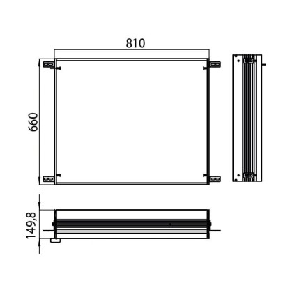 Emco Asis prestige Встраиваемая монтажная рама для зеркального шкафа 81.5х14.7хh66.5см