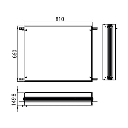 Emco Asis prestige Встраиваемая монтажная рама для зеркального шкафа 81.5х14.7хh66.5см