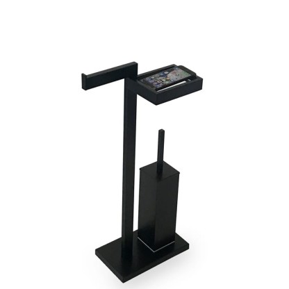 3SC SK 3.0 Стойка напольная, с держателем тб, полочкой и ёршиком, цвет: чёрный матовый