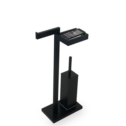 3SC SK 3.0 Стойка напольная, с держателем тб, полочкой и ёршиком, цвет: чёрный матовый