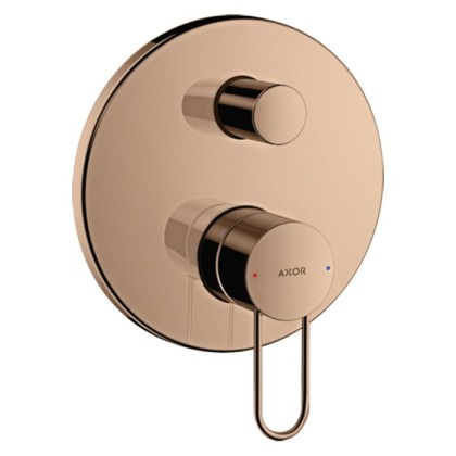 Axor Uno Смеситель для ванны, встраиваемый, с переключателем на 2 потока, цвет: полированное красное золото