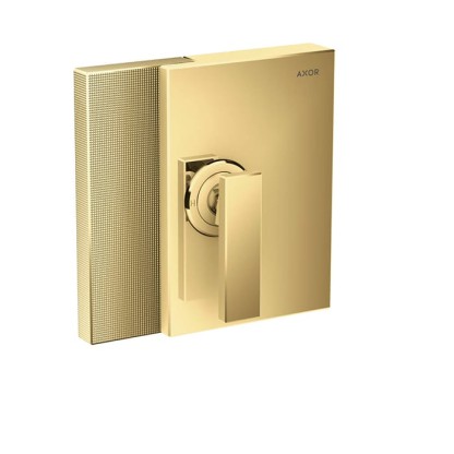 Axor Edge Смеситель для душа, встраиваемый, на 1 источник, алмазная огранка, внешняя часть, цвет: золото