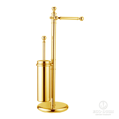 CISAL Arcana Напольная стойка с ершиком и держателем т/б, цвет: золото