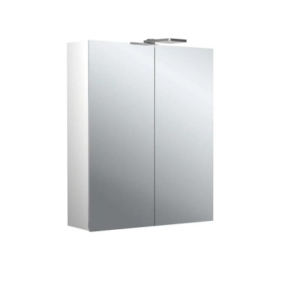 Emco Pure 2 Зеркальный шкаф 60см., с подсветкой-LED, навесная модель, с подсв. для раковины, 2 дверки