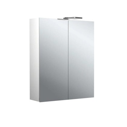 Emco Pure 2 Зеркальный шкаф 60см., с подсветкой-LED, навесная модель, с подсв. для раковины, 2 дверки