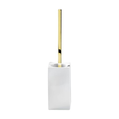 Decor Walther DW 6201 Туалетный ершик h44см, подвесной, фарфор, цвет: белый / золото