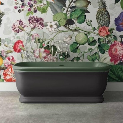 Devon&Devon Hollywood Ванна, отдельностоящая, без отверстий 177.5x88.5x64см, композитная двухцветная, цвет: черный/зеленый