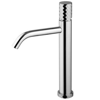 Fima Carlo Frattini Spillo Tech Смеситель для раковины, на 1 отв., высокий, XS, с донным клапаном, цвет: хром