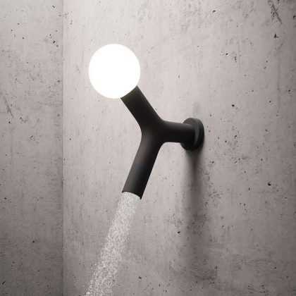Antonio Lupi Apollo Верхний душ ?45 мм., с LED подсветкой, настенный монтаж, цвет: черный матовый
