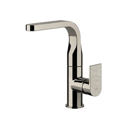 Gessi Emporio Via manzoni Смеситель для раковины, на 1 отв, с донным клапаном, цвет: Finox Brushed Nickel
