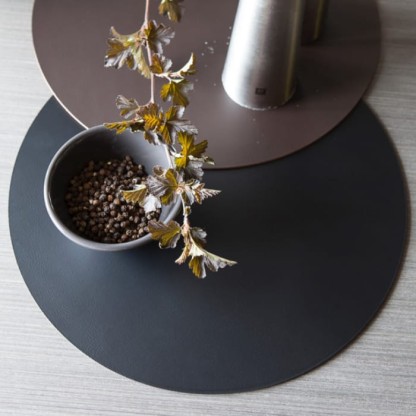 ADJ Круглый плейсмат, D30 см., цвет: черный/серый