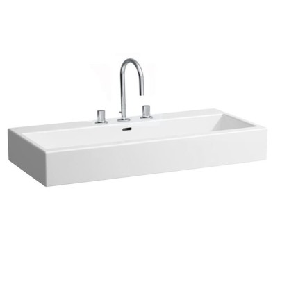 Laufen Living City Раковина 100х46х14 см, 3 отв., цвет: белый