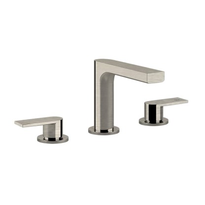 Gessi Emporio Via manzoni Смеситель для раковины, на 3 отв, донный клапан, цвет: Finox Brushed Nickel