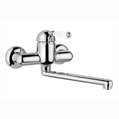 Nicolazzi P.m. Blanc A Смеситель для раковины однорычажный, ручки состаренная керамика, цвет: хром